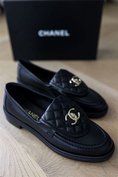 chanel chunky loafer|Chanel lambskin loafers.